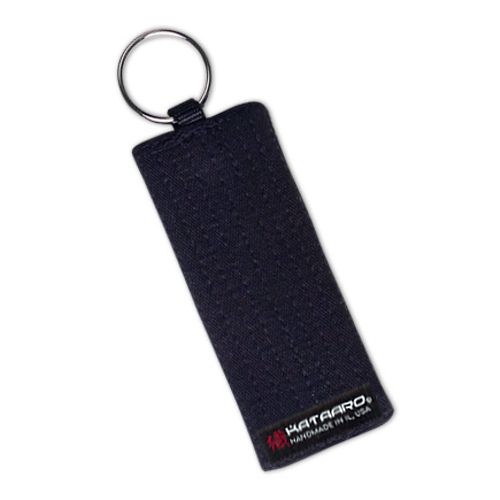 Martial Arts Rank Belt Key Chain Black