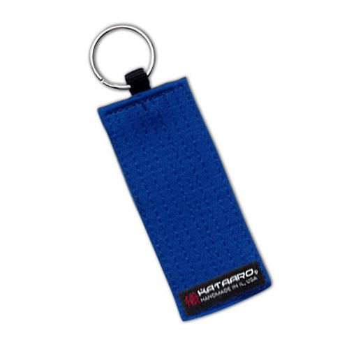 Martial Arts Rank Belt Key Chain Blue