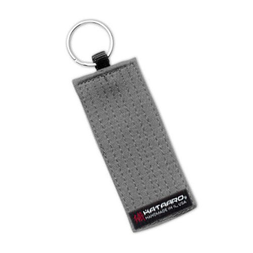 Martial Arts Rank Belt Key Chain Gray