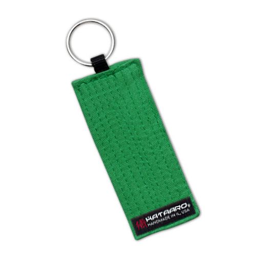 Martial Arts Rank Belt Key Chain Green