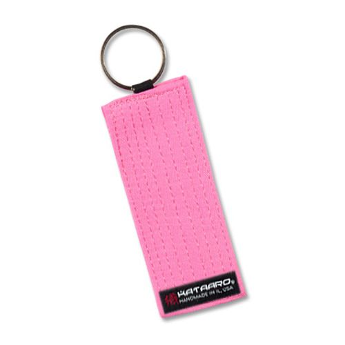 Martial Arts Rank Belt Key Chain Pink