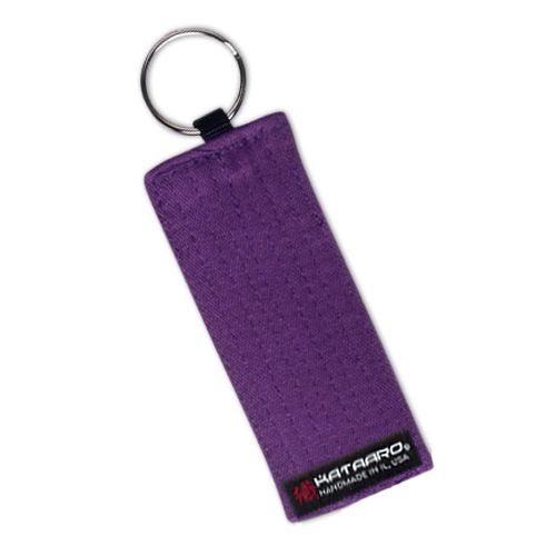 Martial Arts Rank Belt Key Chain Purple