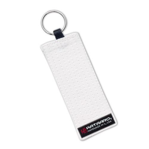 Martial Arts Rank Belt Key Chain White