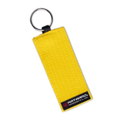 Martial Arts Rank Belt Key Chain Yellow