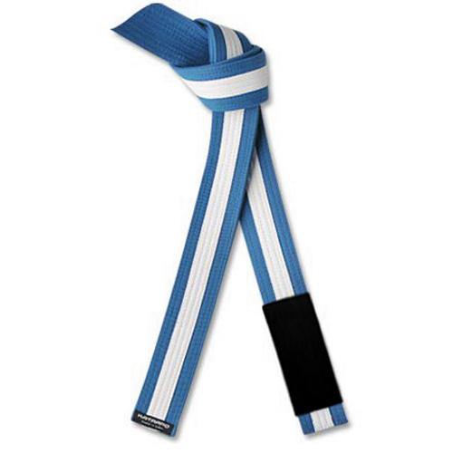 Jujitsu BJJ Light Blue Rank Belt with White Stripe