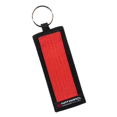 Red with Black Border Belt Key Chain