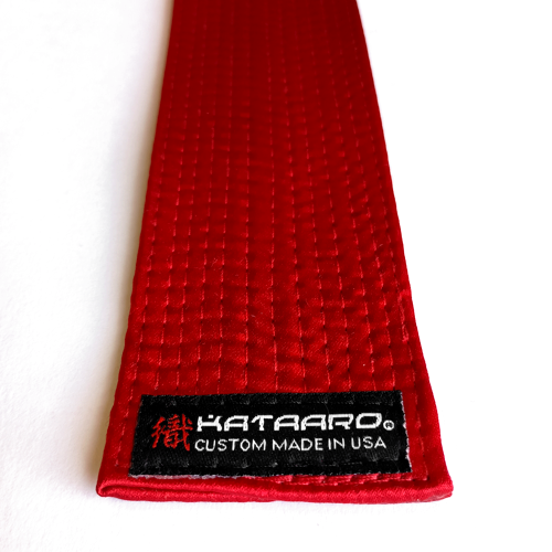 Martial Arts Red Satin Master Belt End