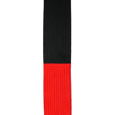 Deluxe Martial Arts Panel Belt Black Red Detail