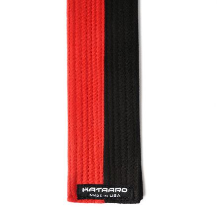 Deluxe Martial Arts Poom Belt Black Red End