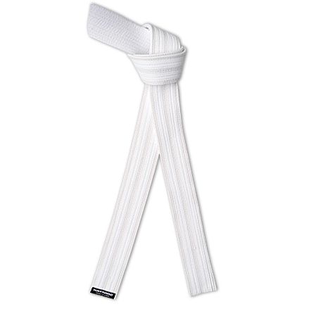 Martial Arts White Rank Belt with Double White Stripes