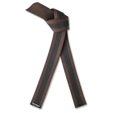 Martial Arts Brown Rank Belt with Black Stripe