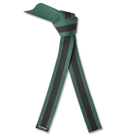 Martial Arts Dark Green Rank Belt with Black Stripe