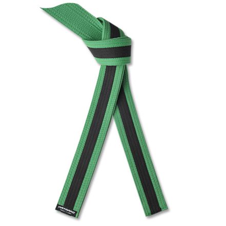 Martial Arts Green Rank Belt with Black Stripe