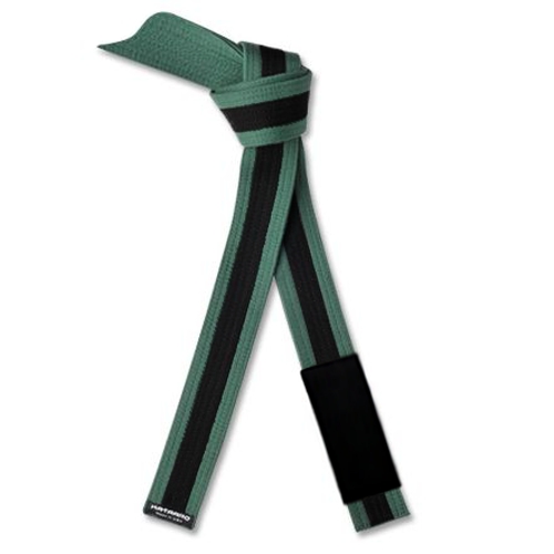 Jujitsu BJJ Dark Green Rank Belt with Black Stripe
