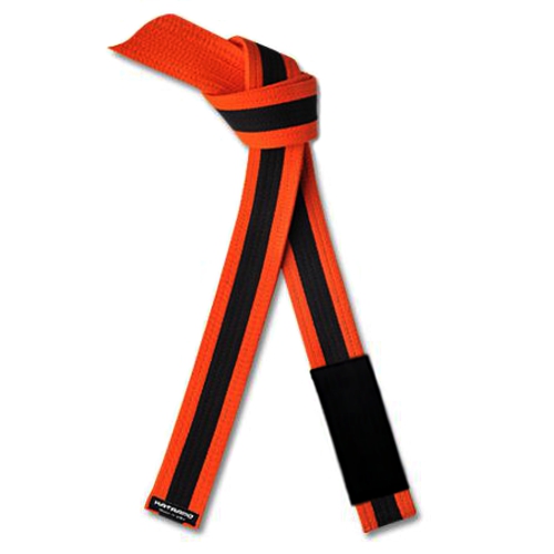 IBJJF Jujitsu Youth Orange Rank Belt with Black Stripe