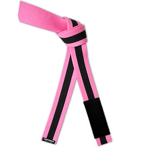 Jujitsu BJJ Pink Rank Belt with Black Stripe