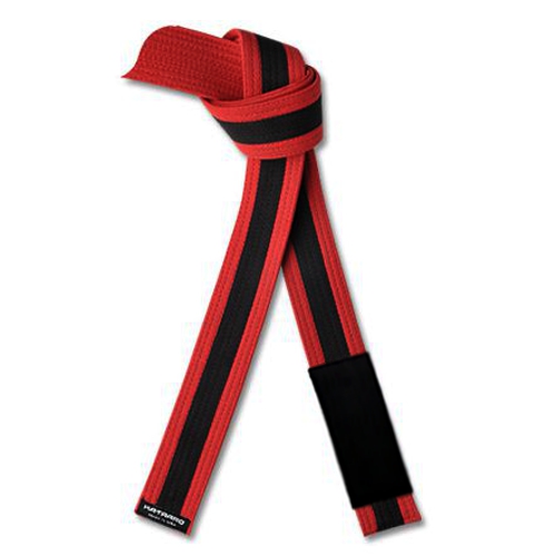 Jujitsu BJJ Red Rank Belt with Black Stripe