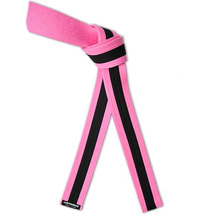Martial Arts Pink Rank Belt with Black Stripe