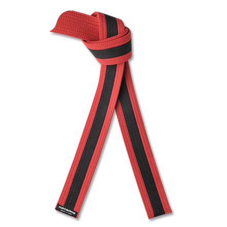 Martial Arts Red Rank Belt with Black Stripe