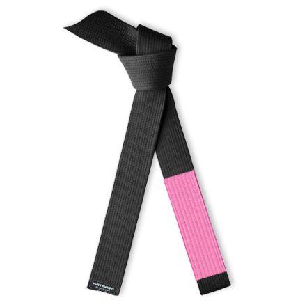 Breast Cancer Awareness Deluxe Jujitsu Black Belt Pink Sleeve