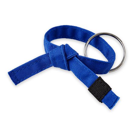 Jujitsu Rank Belt Key Chain Blue Belt