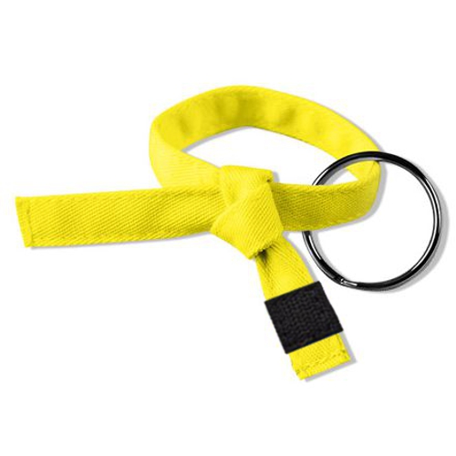 Jujitsu Rank Belt Key Chain Yellow Belt