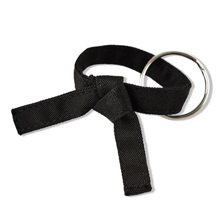 Six Sigma Rank Belt Key Chain Tied - Black