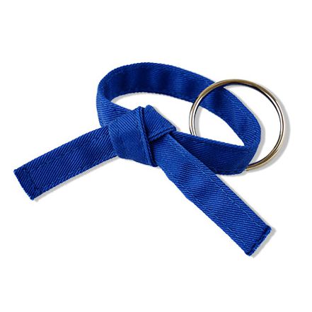 Six Sigma Rank Belt Key Chain Tied - Blue