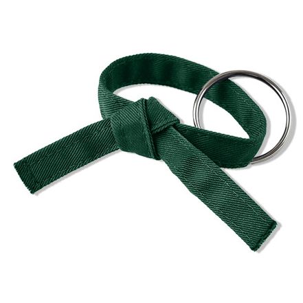 Six Sigma Rank Belt Key Chain Tied - Dark Green