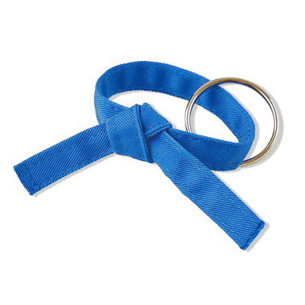 Six Sigma Rank Belt Key Chain Tied - Light Blue