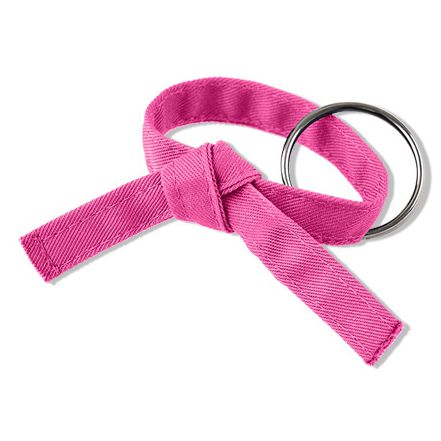 Six Sigma Rank Belt Key Chain Tied - Pink