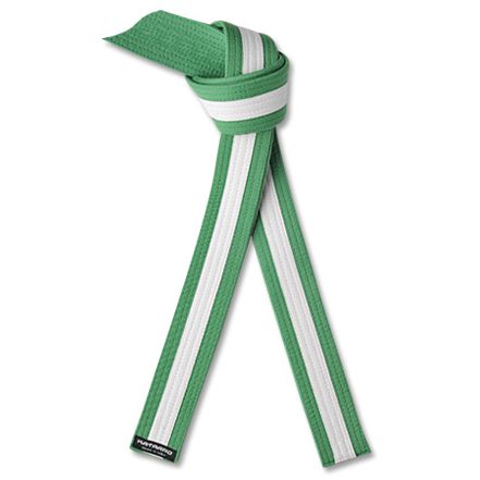 Martial Arts Green Rank Belt with White Stripe