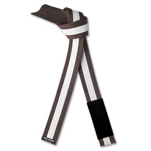 Jujitsu BJJ Brown Rank Belt with White Stripe