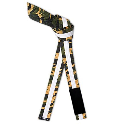 Jujitsu BJJ Camouflage Rank Belt with White Stripe