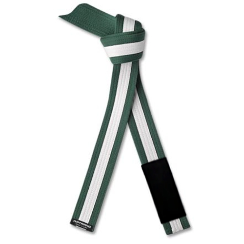 Jujitsu BJJ Dark Green Rank Belt with White Stripe