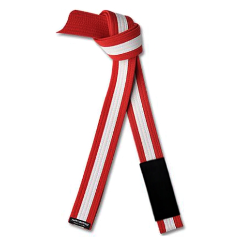 Jujitsu BJJ Red Rank Belt with White Stripe