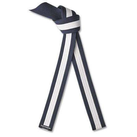 Martial Arts Midnight Blue Rank Belt with White Stripe