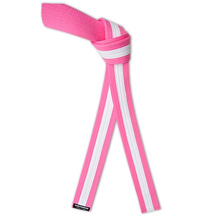 Martial Arts Pink Rank Belt with White Stripe