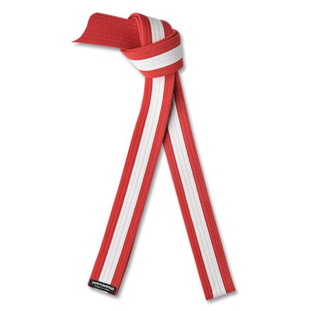Martial Arts Red Rank Belt with White Stripe