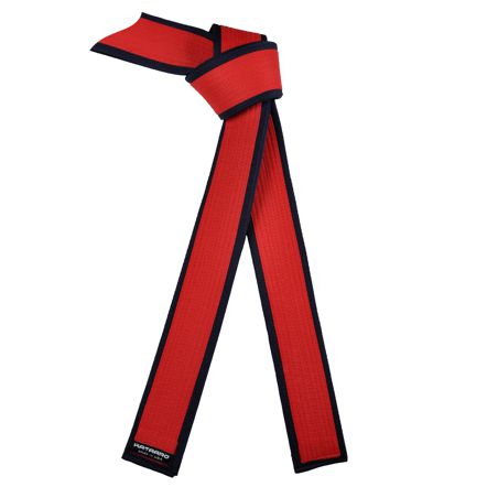 Embroidered Deluxe Master Black Belt Red Border - Kataaro