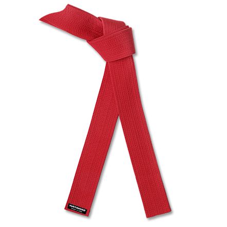 Embroidered Red Belt - Brushed Cotton