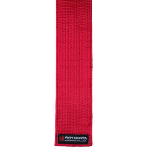 Deluxe Red Satin Martial Arts Belt End
