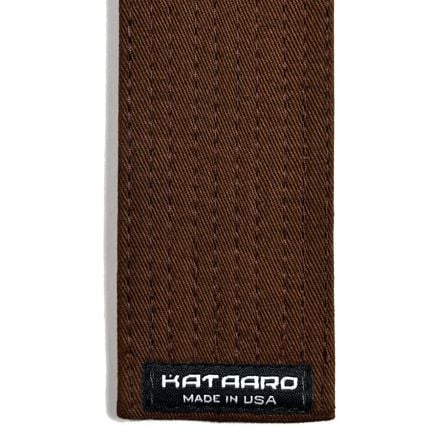 Transition Brown to Black Martial Arts Rank Belt Detail