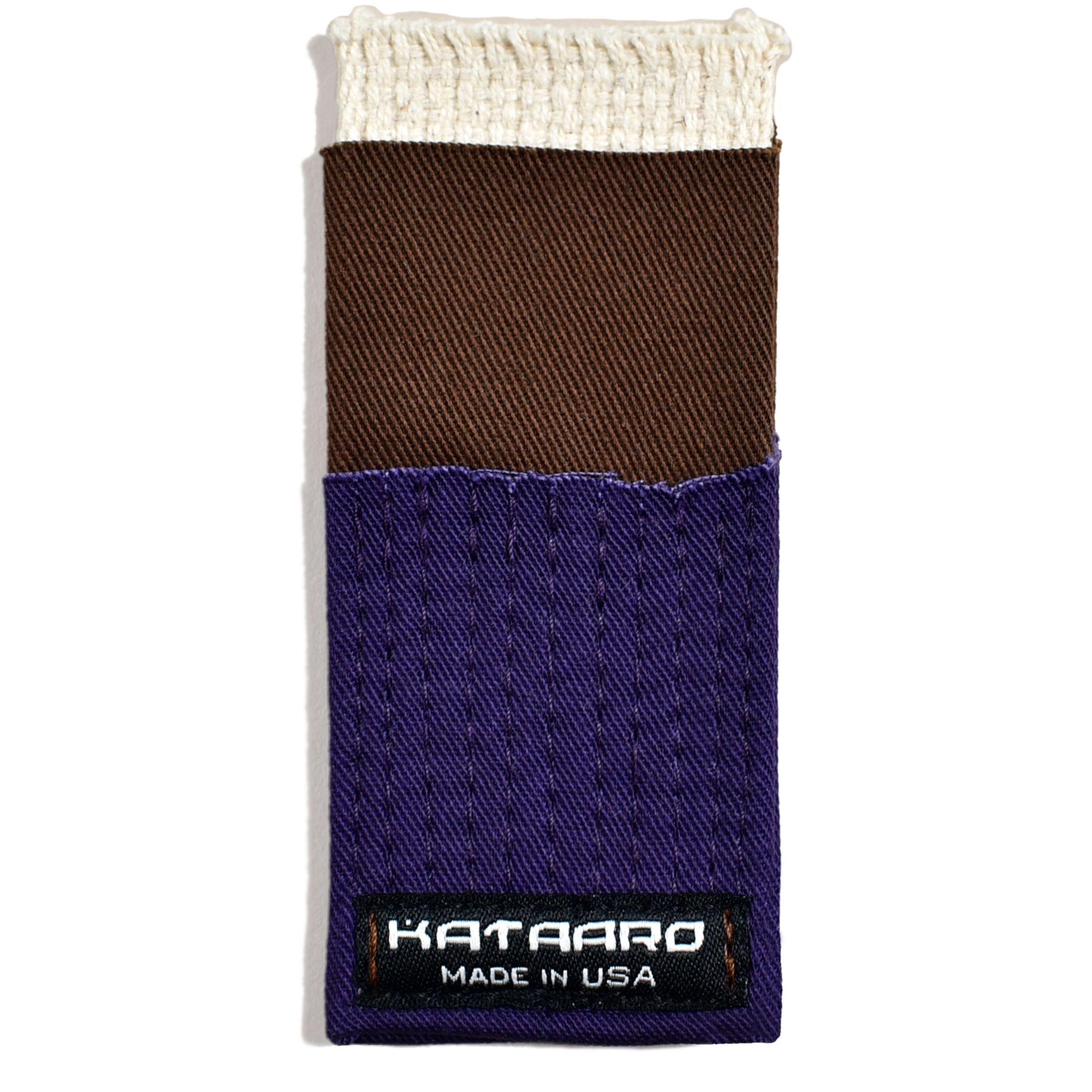 Transition Purple to Brown Martial Arts Rank Belt Detail