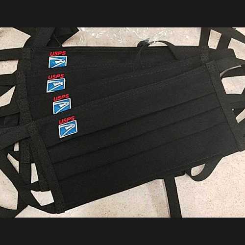 United States Post Office Black Face Mask with Embroidered Logo