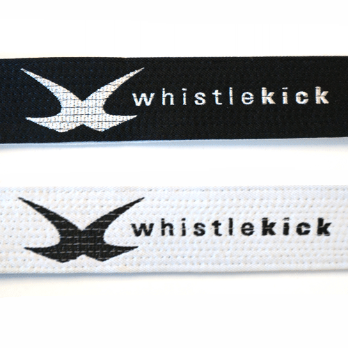 Deluxe Martial Arts WhistleKick Master White Black Belt - Front and Back