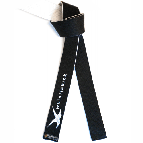 Embroidered Whistlekick Black White Master Belt