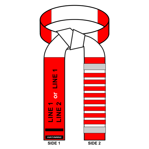 Prototype Red White Panel Jujitsu Belt