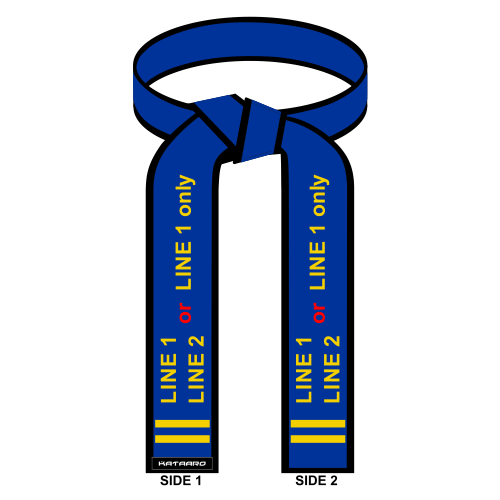 Deluxe Blue Belt with Black Border Embroidery