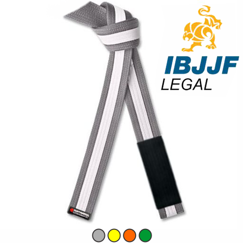 IBJJF Legal Jujitsu Youth Rank Belt White Stripe - All Colors